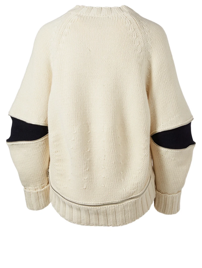 Wool Slash Sleeve Sweater