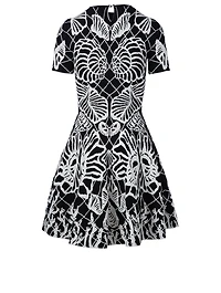 Spine Shell Jacquard Dress