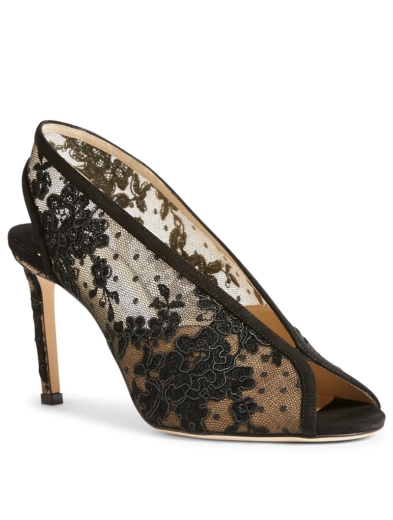 Shar 85 Floral Lace Pumps