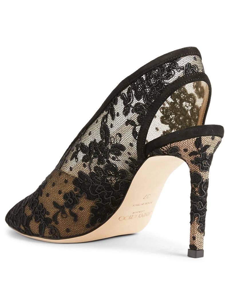 Shar 85 Floral Lace Pumps