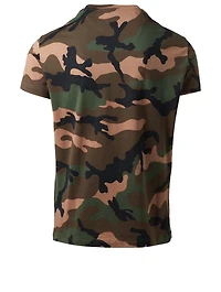 Camo T-Shirt With V Print