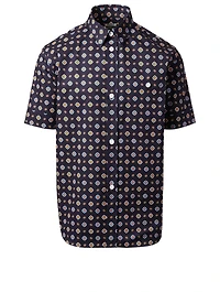 Short Sleeve Shirt Medallion Print
