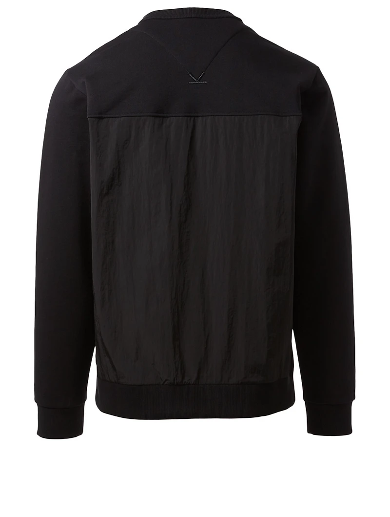 Mixed Media Logo Sweatshirt