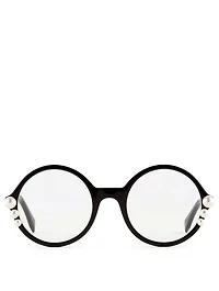 Round Optical Glasses With Faux Pearls