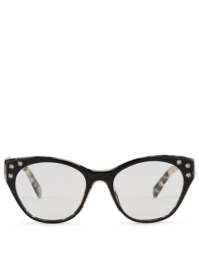 Square Optical Glasses With Crystals