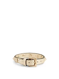 Small Rockstud Metallic Leather Bracelet
