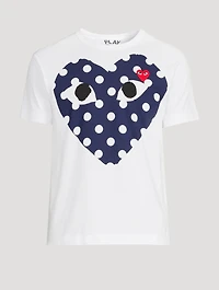 Polka Dot Heart Graphic T-Shirt