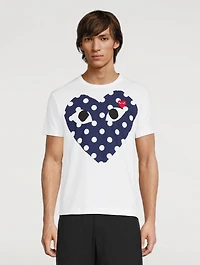 Polka Dot Heart Graphic T-Shirt