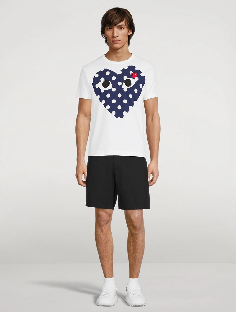 Polka Dot Heart Graphic T-Shirt