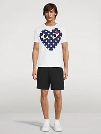 Polka Dot Heart Graphic T-Shirt