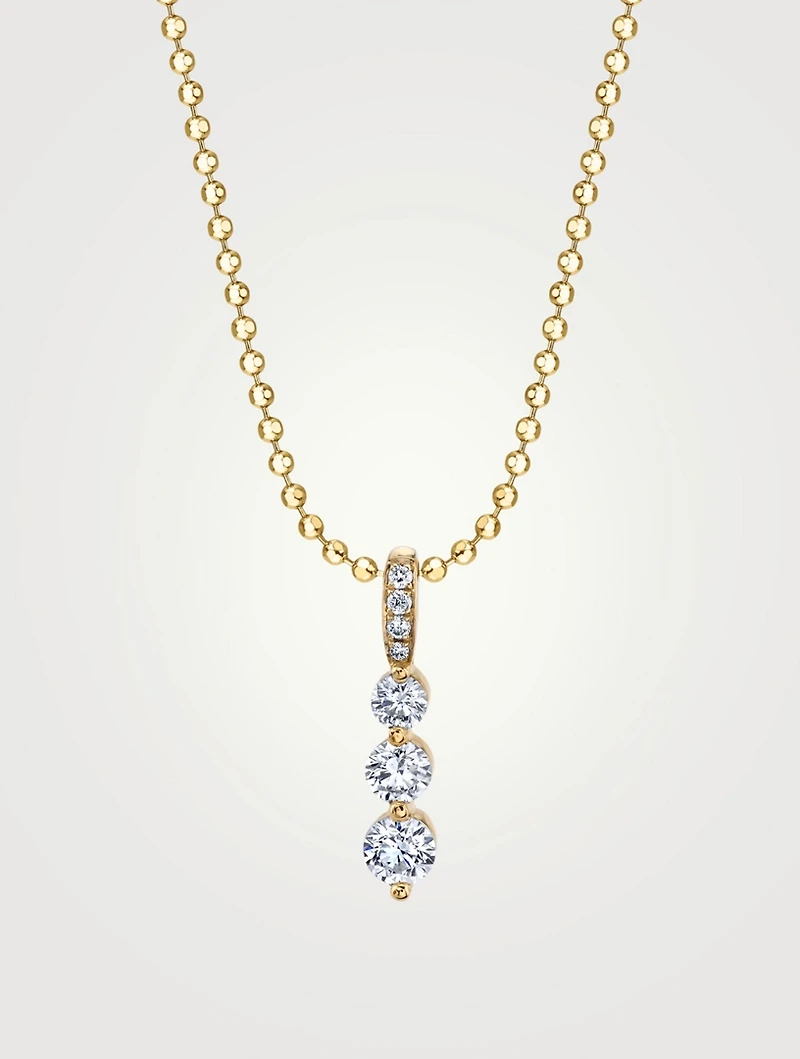 18K Gold Twiggy Necklace With Diamonds