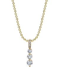 Small 18K Gold Twiggy Necklace With Diamonds