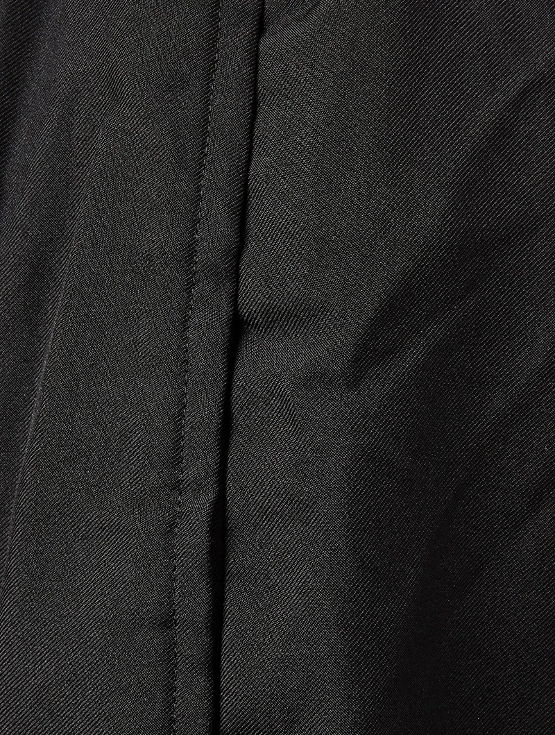Elastic Waist Pants With Seam Detail