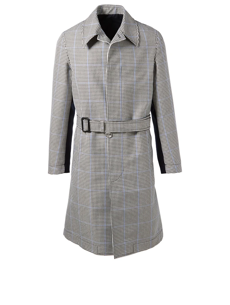 Panelled Trench Coat Check