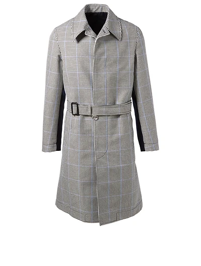 Panelled Trench Coat Check