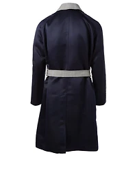 Panelled Trench Coat Check