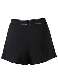 Stretch Frisottine Skort With Bow Detail