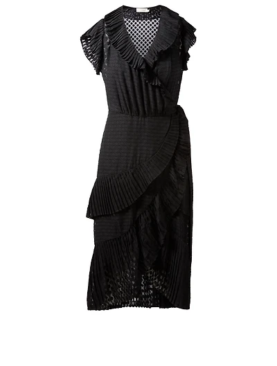 Plisse Wrap Dress