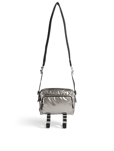 Metallic Nylon Crossbody Bag
