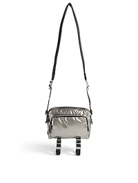 Metallic Nylon Crossbody Bag