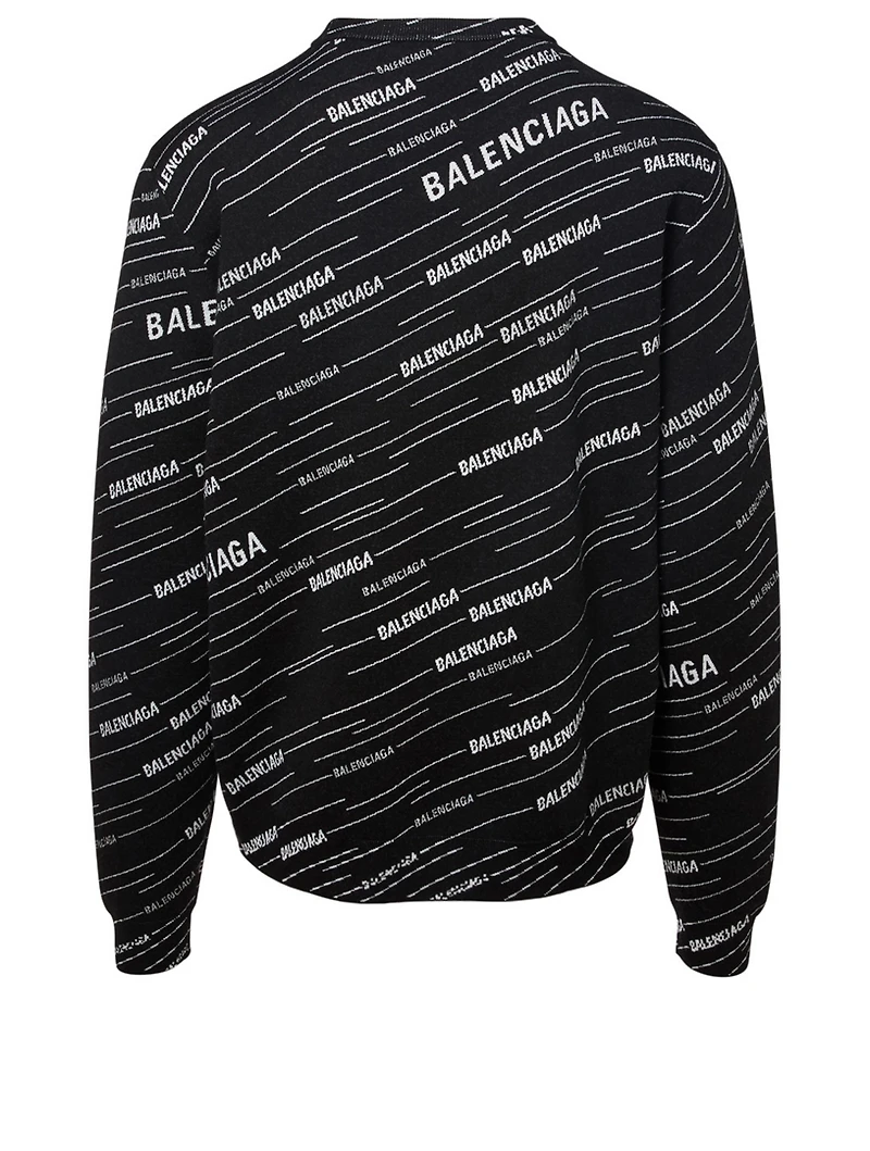 Wool Logo Jacquard Sweater