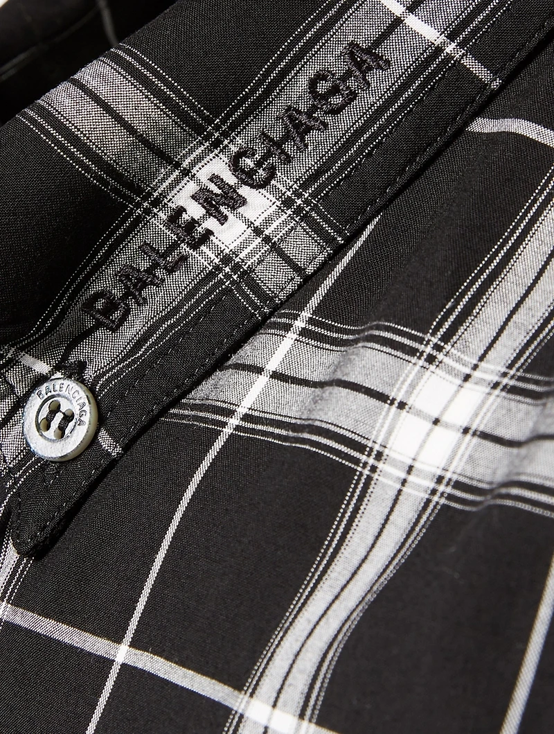 Short Sleeve Button-Down Shirt Plaid