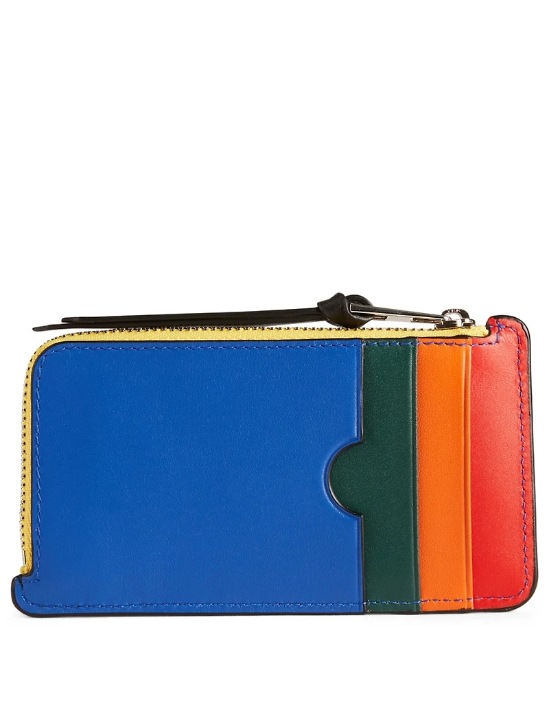 Rainbow Leather Card Holder