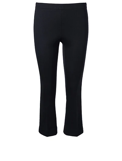 Velvet Cropped Flared Pants