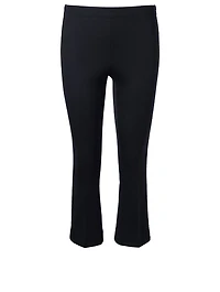 Velvet Cropped Flared Pants
