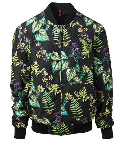 Dimos Reversible Bomber Jacket Tropical Print