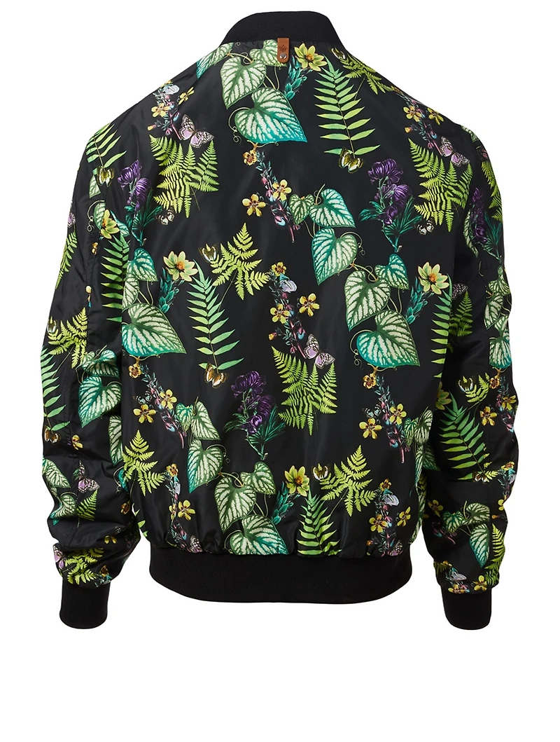 Dimos Reversible Bomber Jacket Tropical Print