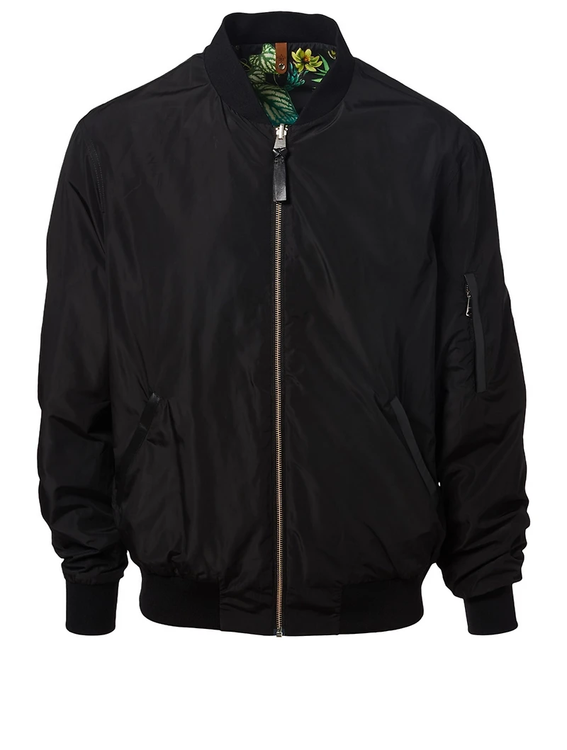 Dimos Reversible Bomber Jacket Tropical Print