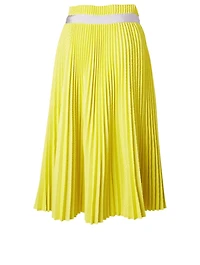 Nylon Mesh Pleated Skirt