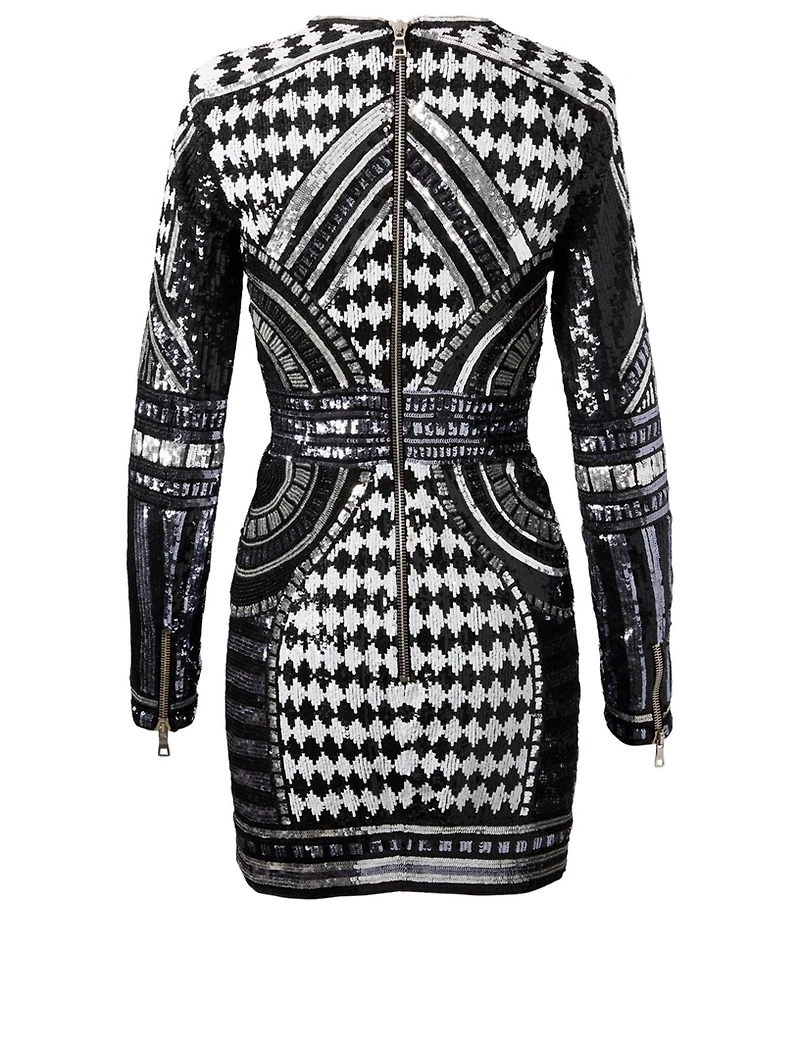 Sequined V-Neck Dress