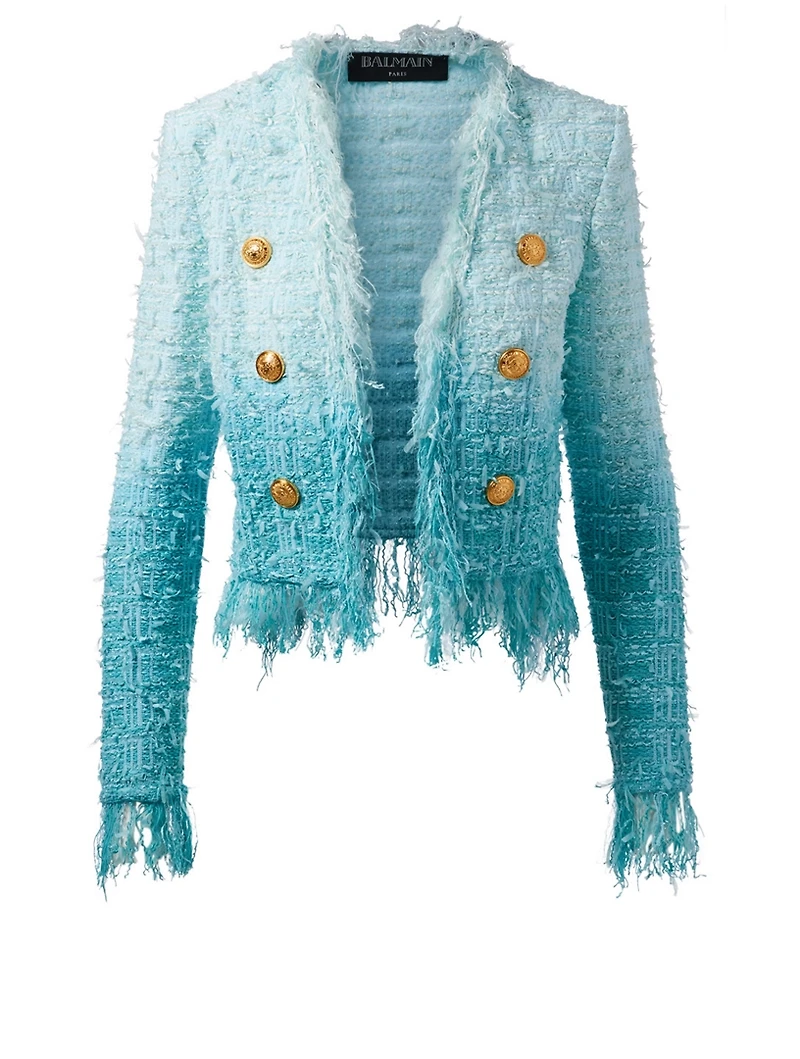 Tie-Dye Tweed Jacket