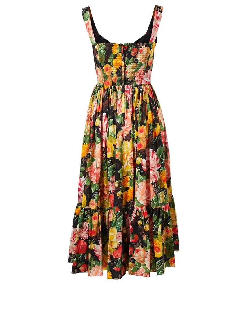 Pleated Dress Floral Print