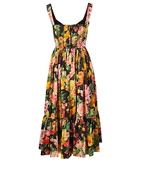 Pleated Dress Floral Print