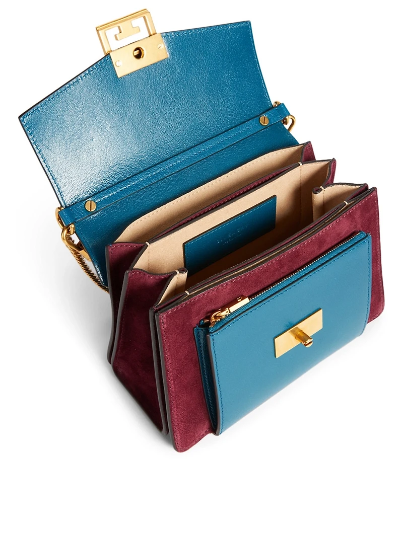 Small GV3 Leather And Suede Bag