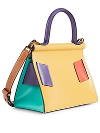 Karl 24 Colourblock Leather Top Handle Bag