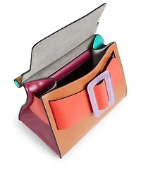 Karl 24 Colourblock Leather Top Handle Bag