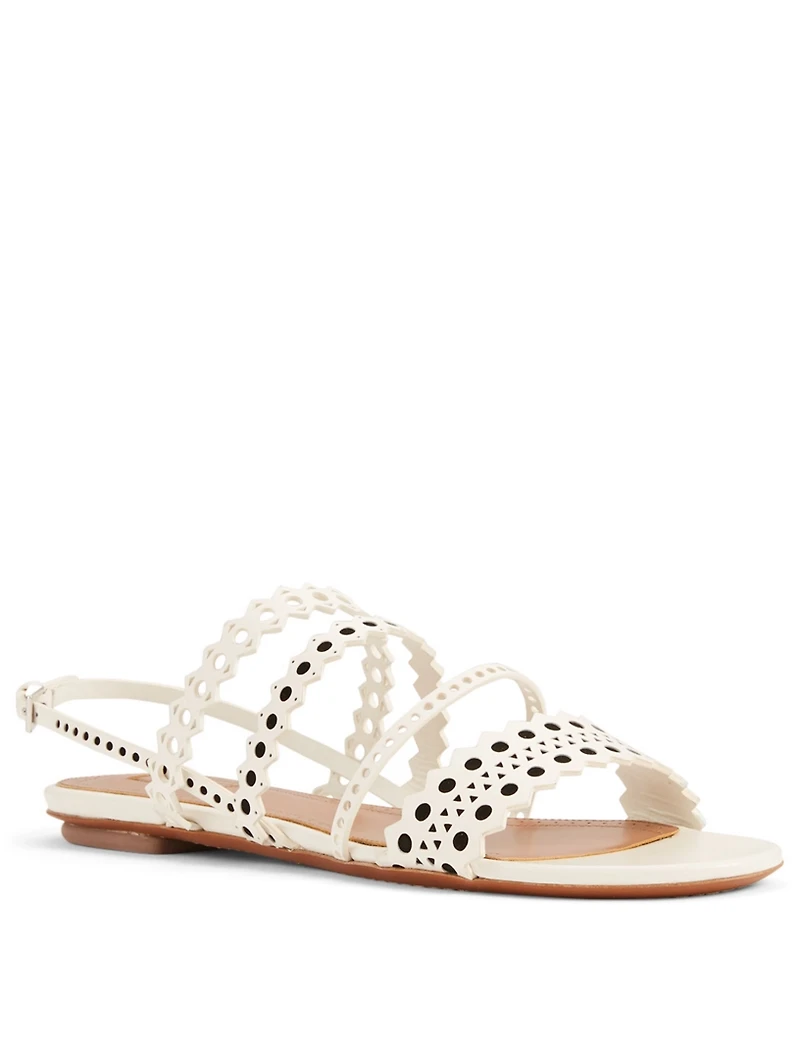 Lasercut Leather Sandals