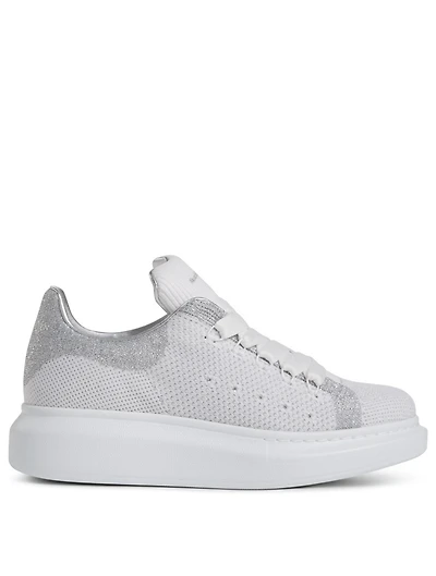 Oversized Metallic Knit Sneakers