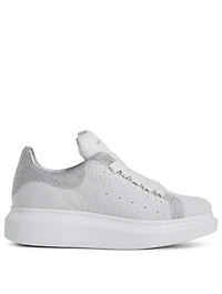 Oversized Metallic Knit Sneakers