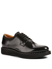 Brandy Leather Derby Shoes