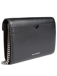 Pin Leather Chain Wallet Bag