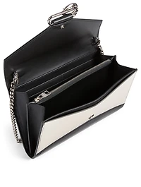 Pin Leather Chain Wallet Bag