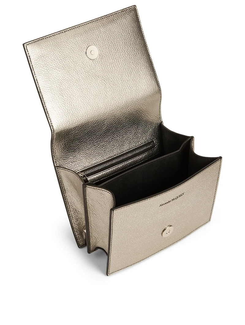 Small Metallic Leather Jewel Bag