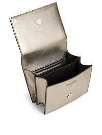 Small Metallic Leather Jewel Bag