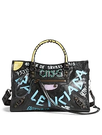 Small City Graffiti Leather Bag
