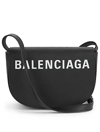 Extra Small Ville Day Leather Crossbody Bag With Logo